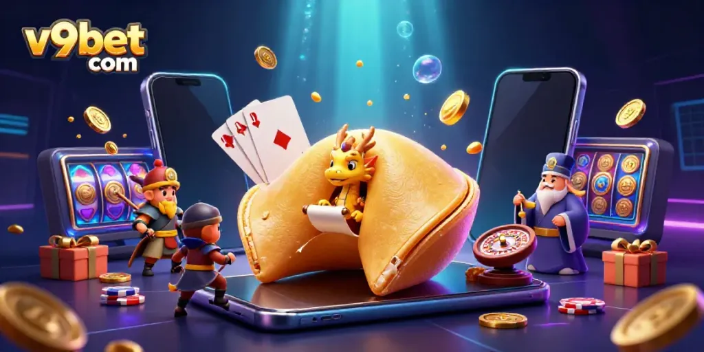 Engage with vibrant gaming fun at v9bet com featuring a dynamic casino scene.