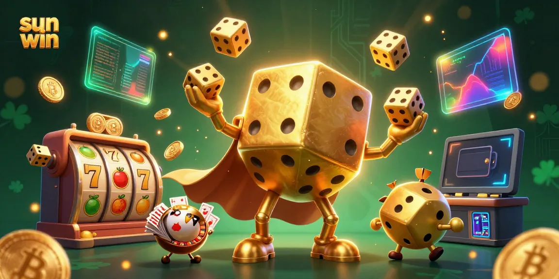 Play exciting slots with sun win in a vibrant, action-packed casino scene.