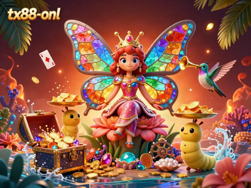 Experience the vibrant gaming world of tx88-onl with stunning characters, rich colors, and dynamic casino elements.