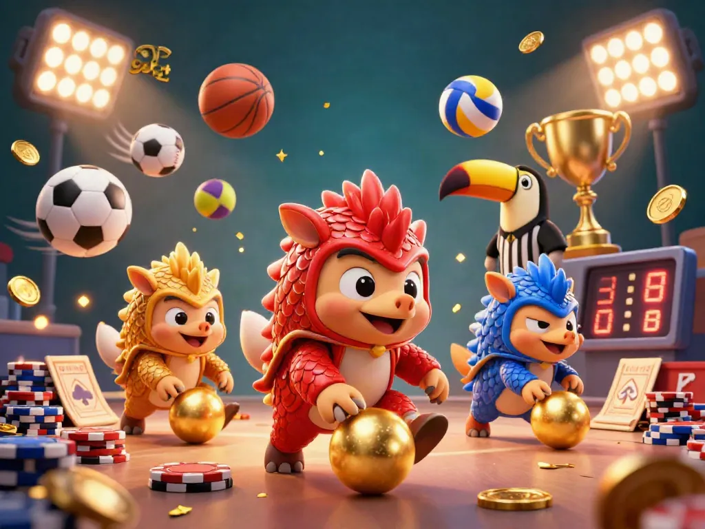 Engage with thrilling gameplay at 9bet featuring dynamic pangolins and sports elements, showcasing vibrant casino excitement.