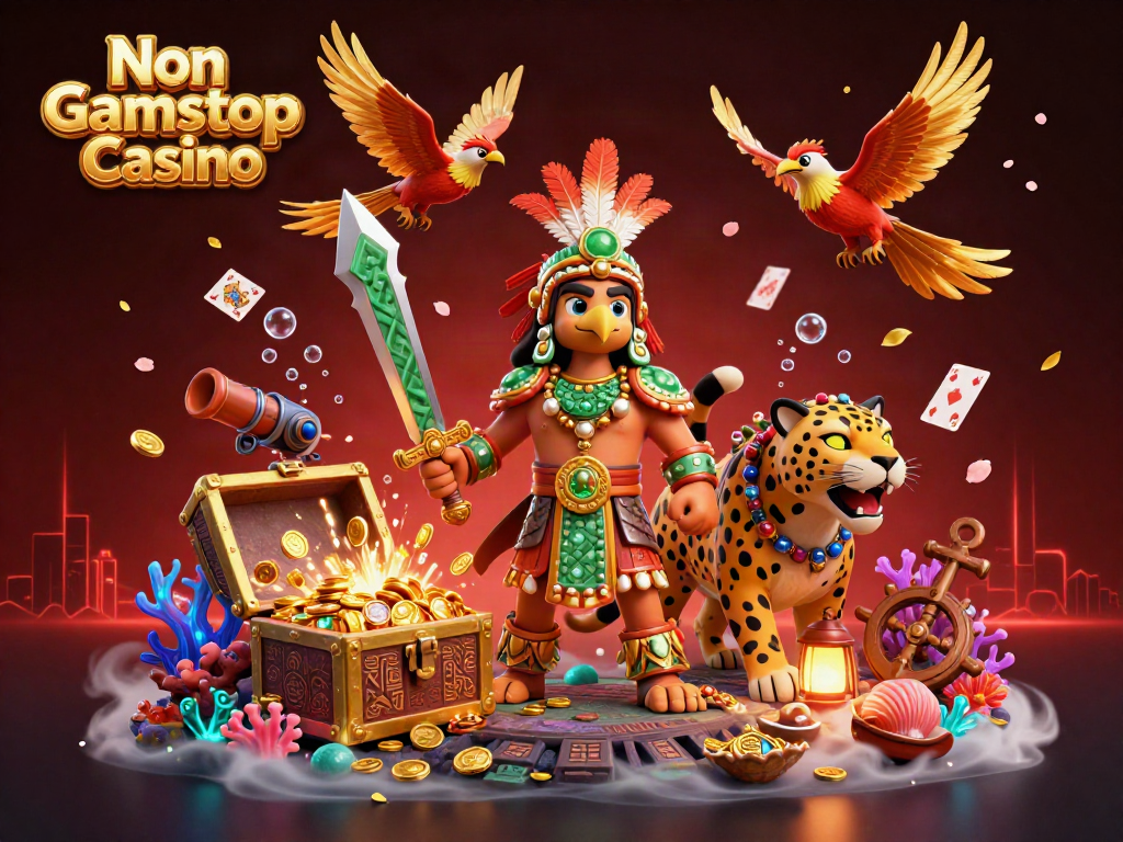 Experience thrilling gameplay at Non Gamstop Casino with Aztec warriors and treasure.