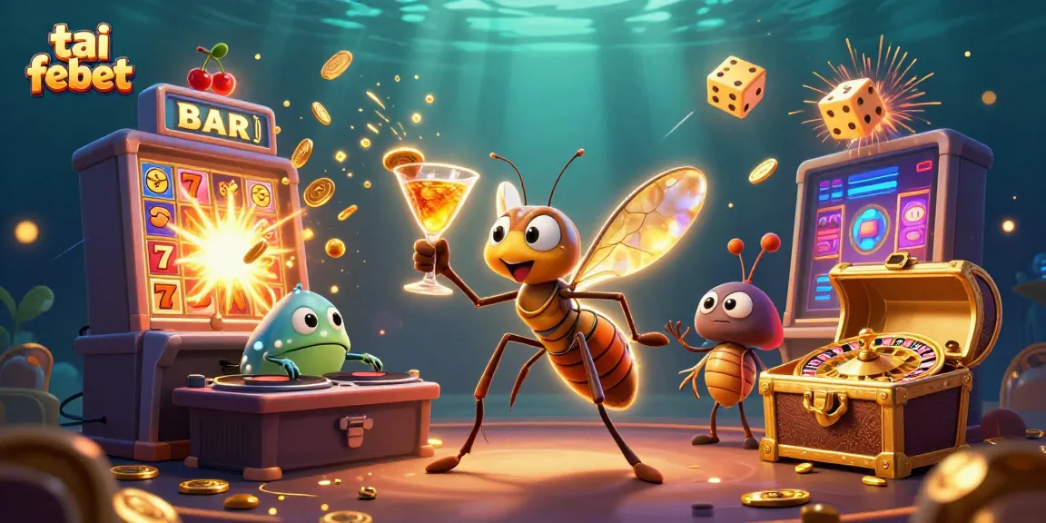 Play exciting games at tai febet with vibrant characters and dazzling casino elements.