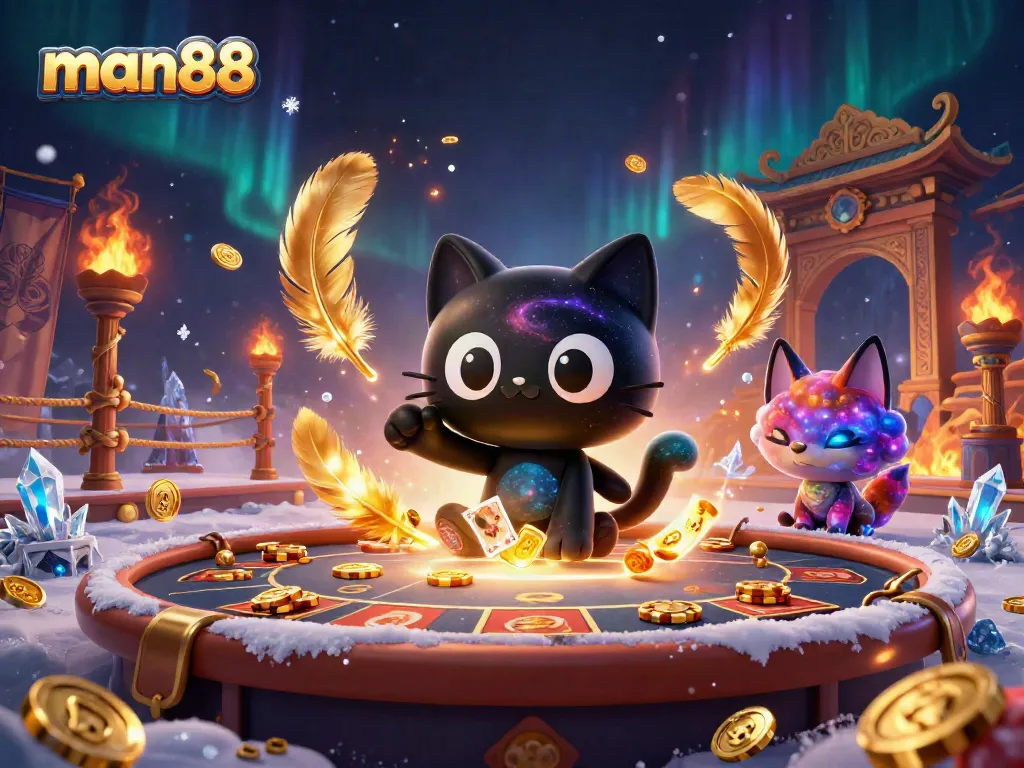 Experience thrilling gameplay at man88 with a unique cosmic casino featuring captivating characters and vibrant elements.