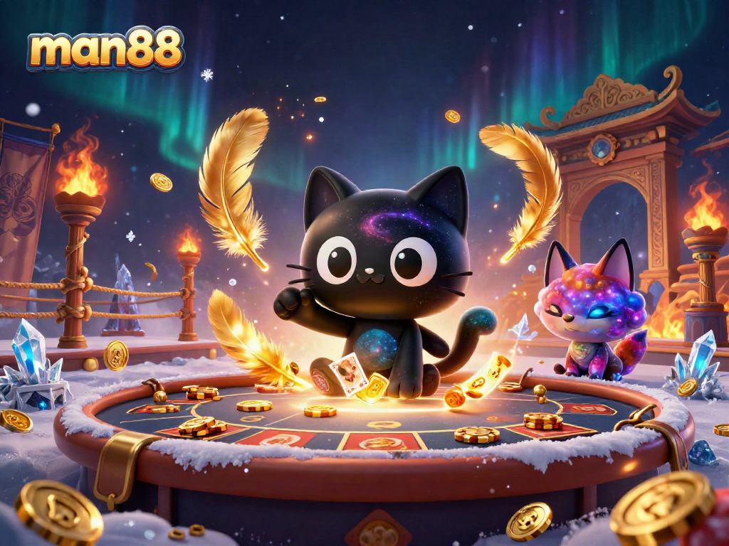 Experience thrilling gameplay at man88 with a unique cosmic casino featuring captivating characters and vibrant elements.
