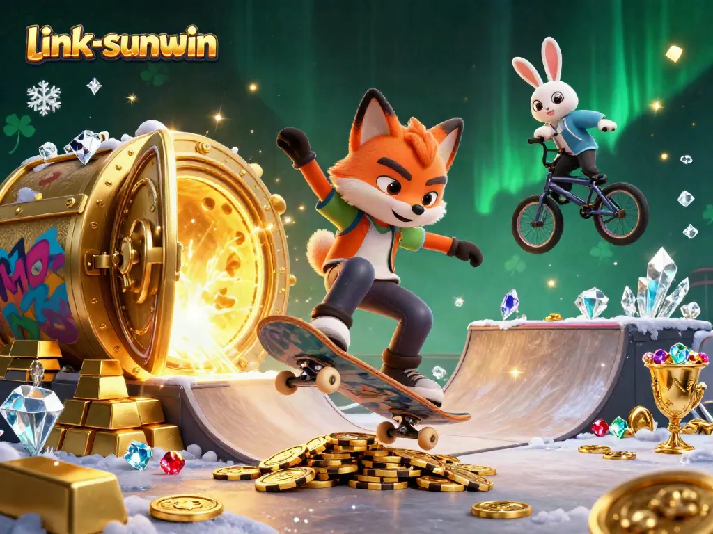 Experience thrilling gaming at link-sunwin with vibrant characters and dazzling gold elements.