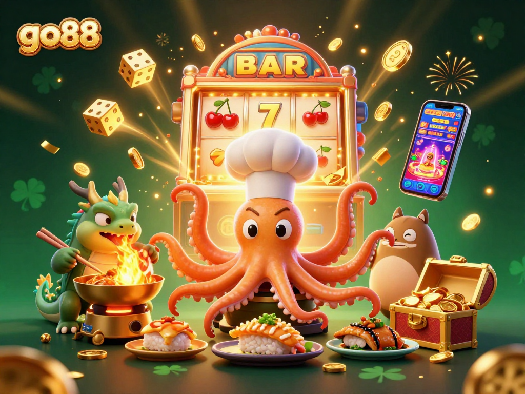 Experience the thrill of go88's vibrant casino scene featuring engaging characters and dynamic elements.