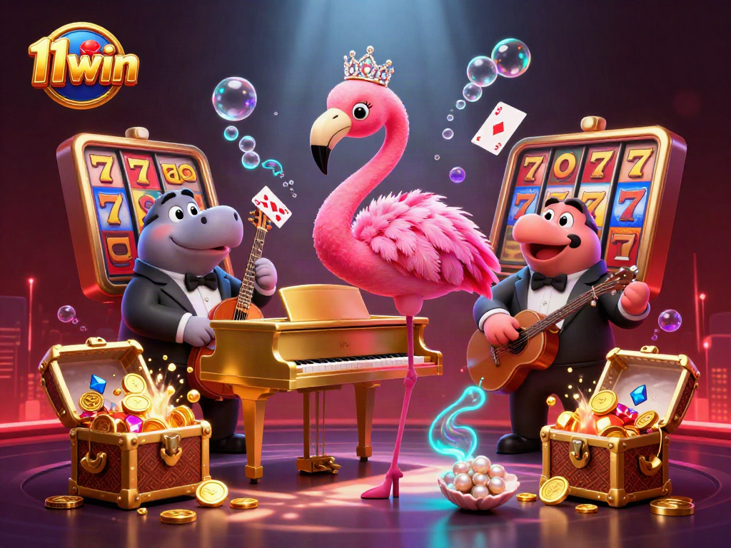 Engage in thrilling gameplay with 11win while exploring colorful slot reels, lucky 7s, and treasure chest treasures.