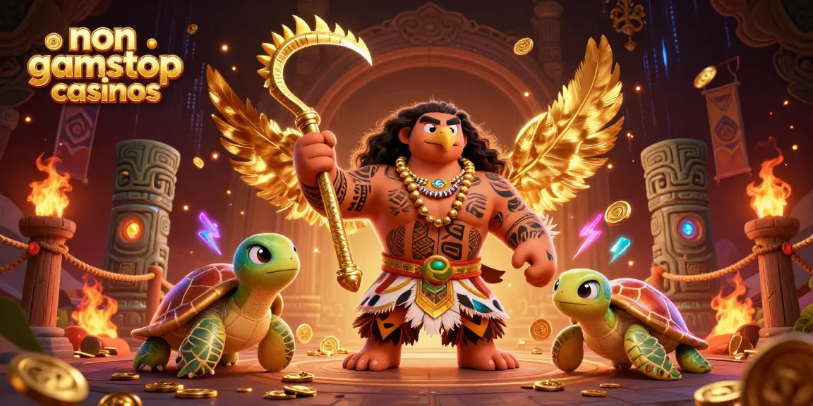 Engage with non gamstop casinos in a vibrant 3D casino scene featuring iconic characters and dynamic elements.