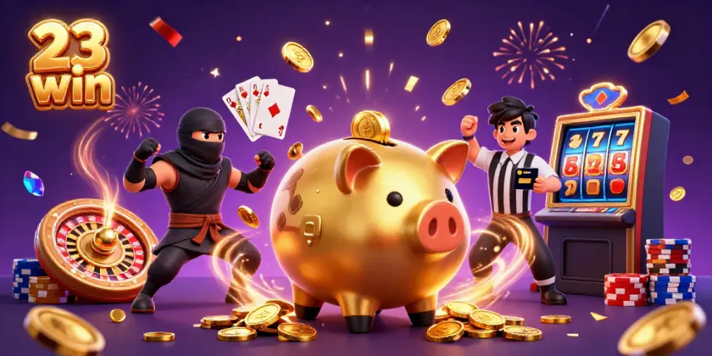 Experience the thrill of 23 win with a dynamic casino showdown featuring animated characters.