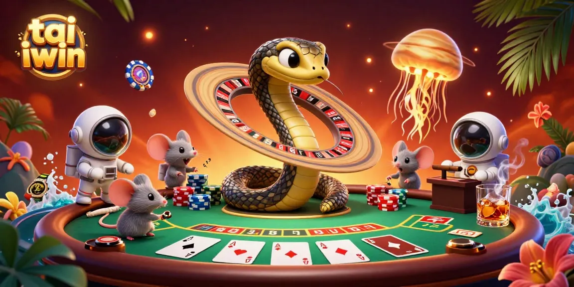 Experience the thrill of tai iwin as tiny astronaut mice place bets on a cosmic roulette wheel.