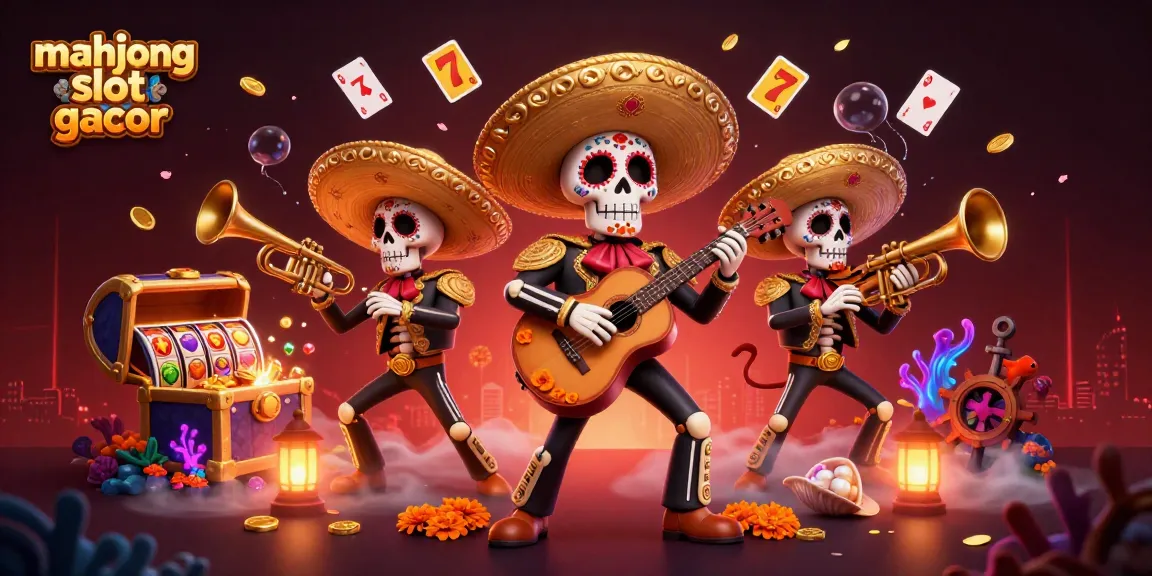 Experience the excitement of mahjong slot gacor with a vibrant mariachi band amidst stunning casino visuals.