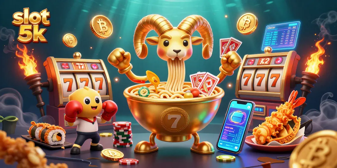 Engage in exciting slot 5k gameplay with colorful characters and glittering neon coins in a vibrant casino scene.