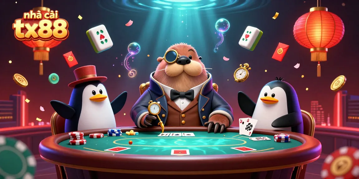 Join in the excitement with nhà cái tx88 and entertaining poker players at an underwater casino.