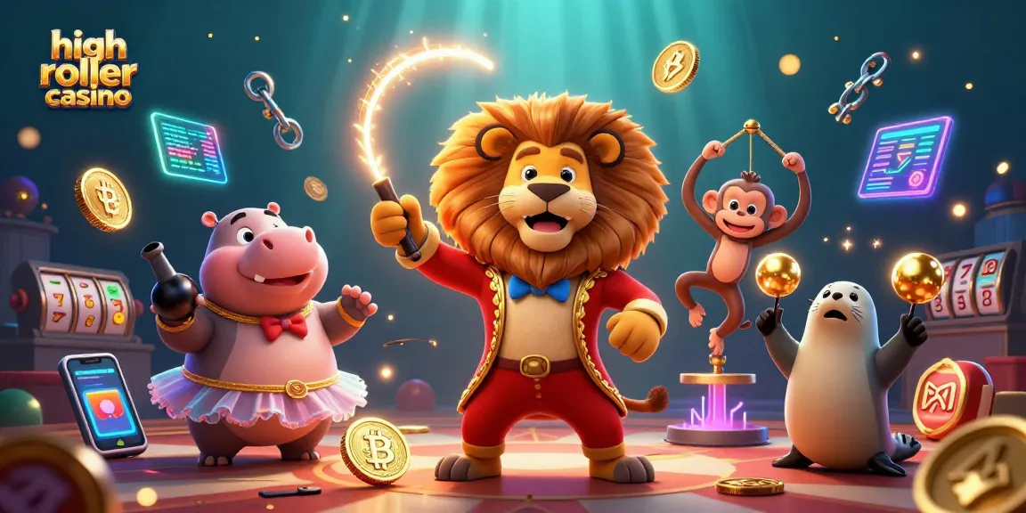 Experience the excitement at a high roller casino with dazzling characters and gaming elements.